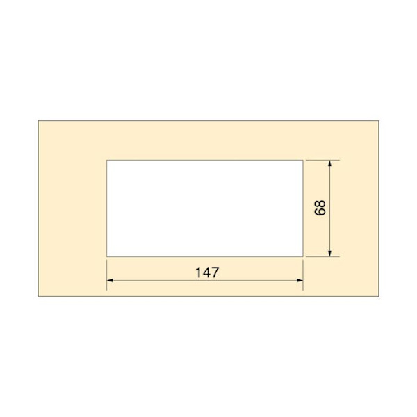 Kabelgenomgång - Emuca - 1 - Rektangulär - Aluminium - Vitmålade - 60x80mm