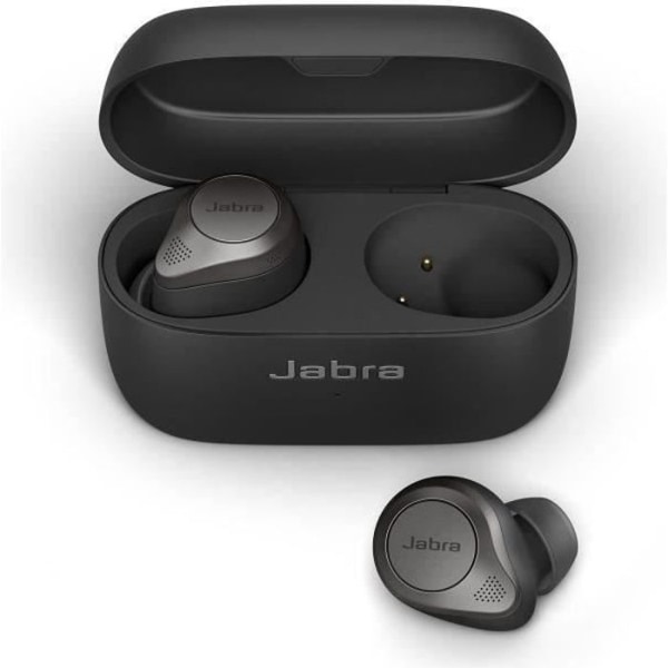 JABRA Elite 85t - Bluetooth-hörlurar med anpassningsbar brusreducering - Äkta trådlöst miniformat - Titansvart Titansvart