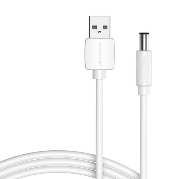 Vention Strömkabel USB till DC 5,5 mm 1,5 m CEYWG Vit