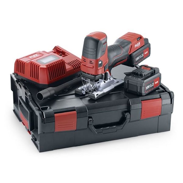 18V JS 18.0-EC / 5.0 Jigsaw Set FLEX - 2 batterier + laddare + fodral + tillbehör - 489778