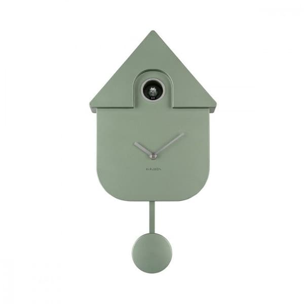Modern väckarklocka H40cm - Present Time - grön metallisk - metallisk grön