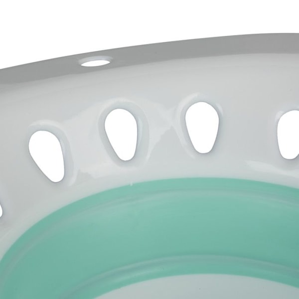 Relaxdays Sittbad för intimvård, toalettbidé, HLP: 12 x 36 x 39 cm, i plast, vit/turkos vit, turkos