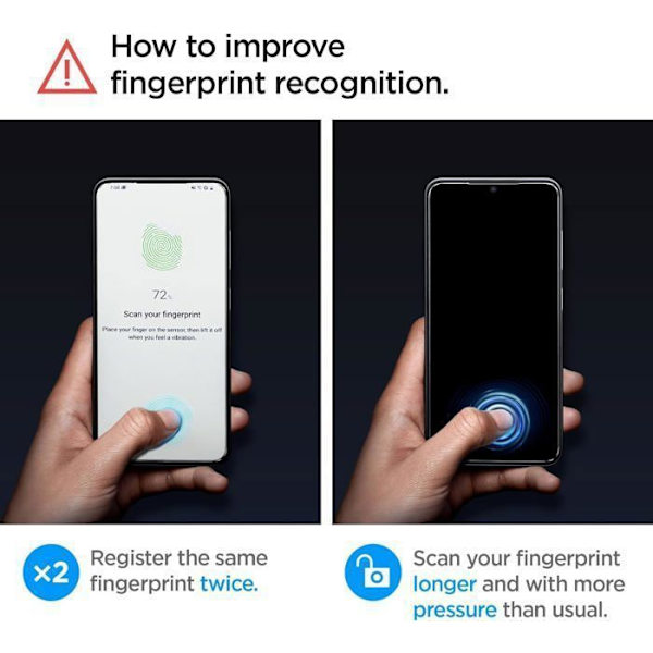 Spigen GLAS.TR EZ FIT 2-Pack - Härdat glas för Samsung Galaxy S24+ (2 stycken) Transparent