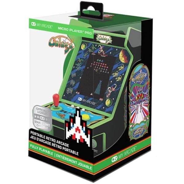 Retrokonsol My Arcade Micro Player PRO Galaga & Galaxian - 7 cm högupplöst skärm Multifärg