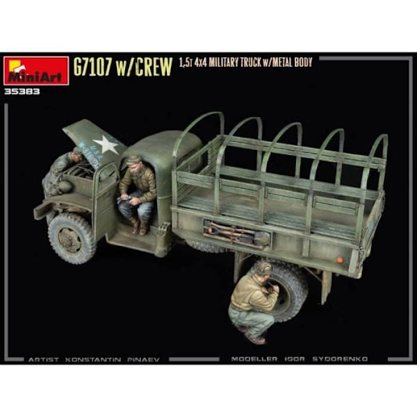 Modell Lastbil - MiniArt - G7107 - 1,5t 4x4 - Metall - 1:35 - Mixad