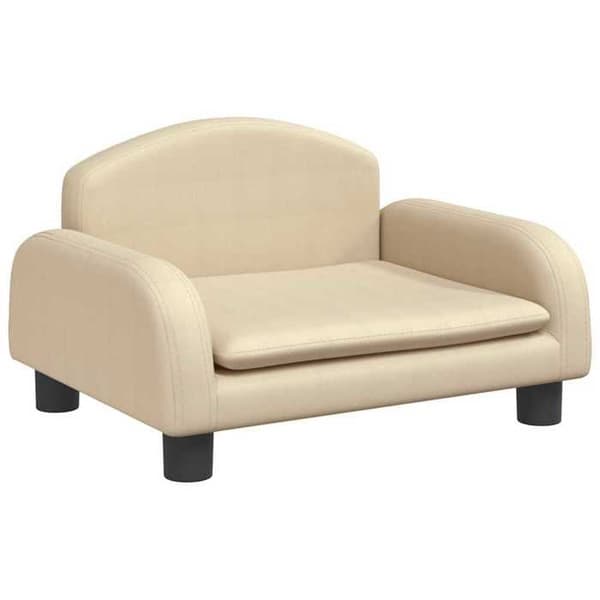 vidaXL Barnsoffa kräm 50x40x30 cm tyg 3196368