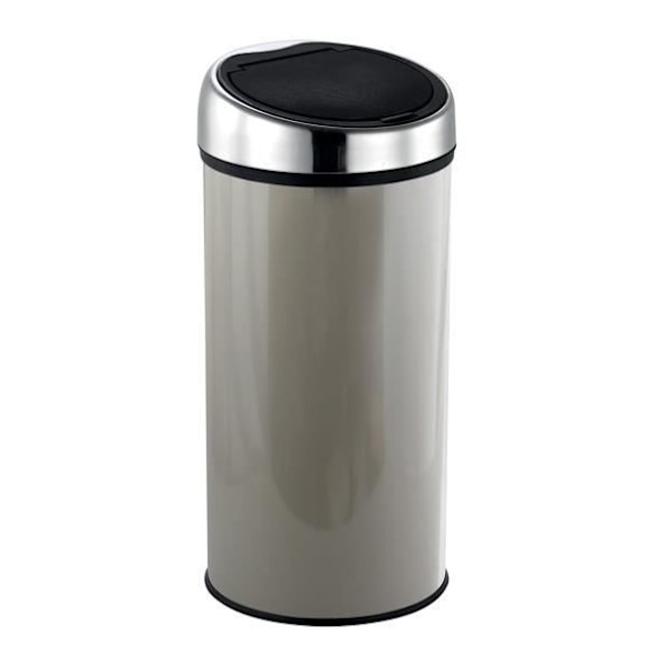 MSV Touch Bin Rostfritt stål 30L Taupe Mol