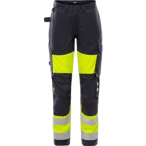 Arbetsbyxor hög synlighet klass 1 dam Fristads 2776 ATHS gul hög synlighet/marinblå 46