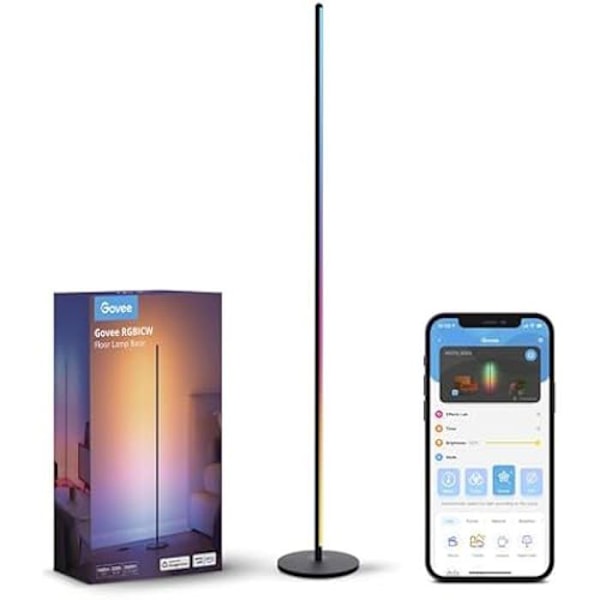 LED-golvlampa - GOVEE - Smart belysning - Wi-Fi/Bluetooth - Flerfärgad - Samtida design Flerfärgad