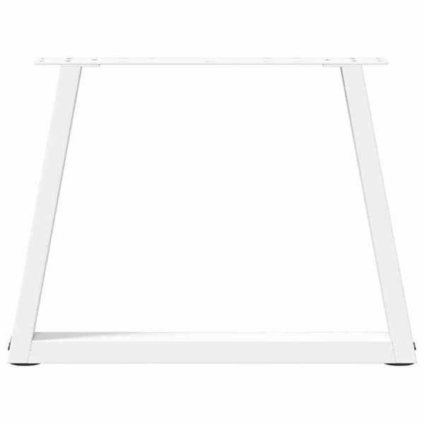 vidaXL V-formade soffbordsben, 2 delar, vit, 50 x (42-43,3) cm, stål 4012549
