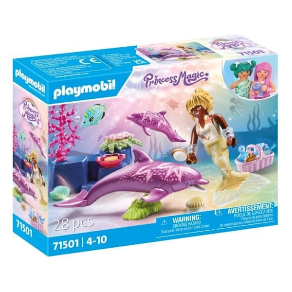 PLAYMOBIL 71501 Sjöjungfru med delfiner Flerfärgad
