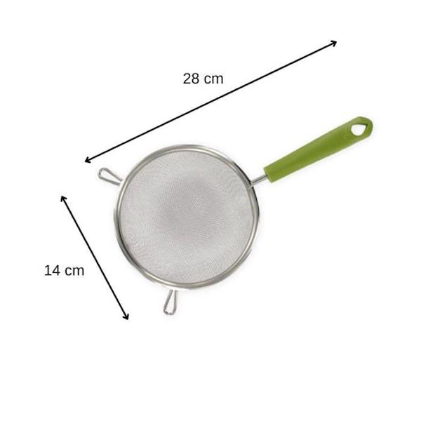 Kinesisk sil av rostfritt stål 14 cm diameter Fackelmann Zero Range Grågrön