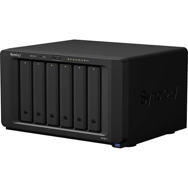 NAS-server - Synology - DiskStation DS1621+ - 6 fack - 4 GB DDR4 RAM - RAID 10