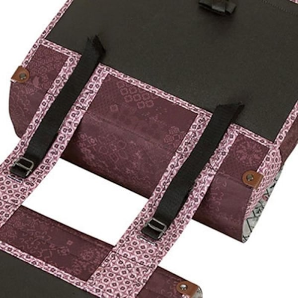 BASIL BOHEME 35L DUBBEL CYKEL BAKVÄSKA FIG RÖD KARRBORD FÄST PÅ BAGAGEHÅLLARE (37x15x37cm)