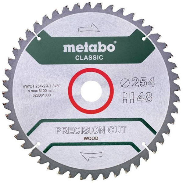 GERING OCH RADIALSÅGBLAD - "PRECISION CUT" 254 MM 48 TÄNDER för KGS 254 M