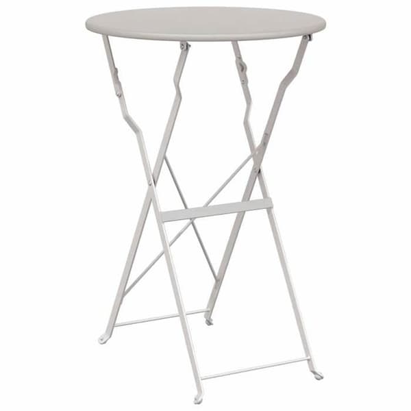 vidaXL Bistroset 3 delar Fällbar Beige Stål 42002971