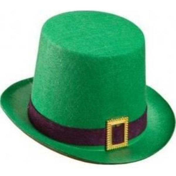 Saint Patrick grön topphatt - WIDMANN - One size - Styv filt Grön