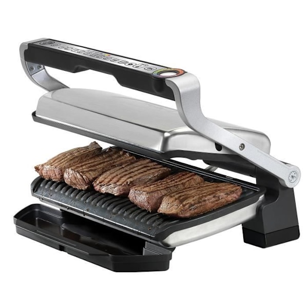 Tefal Optigrill XL GC722D elektrisk grill - Svart-Silver - Non-stick plattor - 2000W - Blinkers