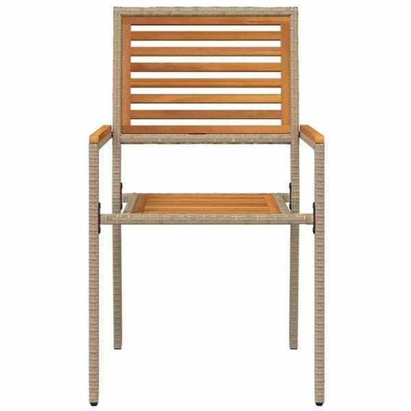 vidaXL Stapelbara trädgårdsstolar 2 st Brun och beige 42006824