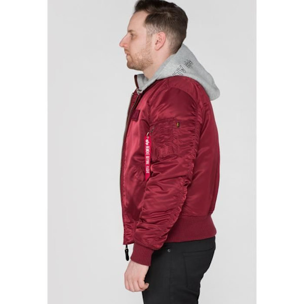 Jacka - Alpha Industries - MA-1 D-Tec - Bordeaux - Långärmad - Huva Bordeaux M