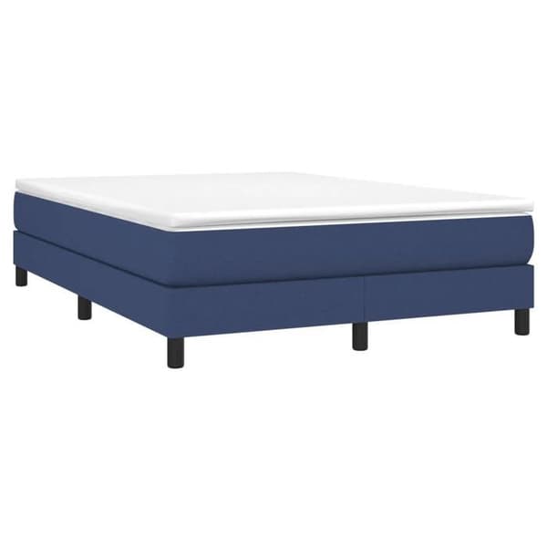 vidaXL Sängram med ribbor blå 140x200 cm tyg 3120522 Blå