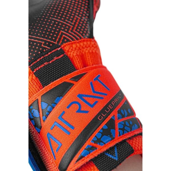 Reusch Attrakt Gold X Evolution GluePrint målvaktshandskar - hyper orange/elektrisk blå/svart hyper orng/elec blue/bck 10
