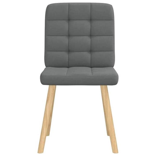 vidaXL Matstolar set om 2 mörkgrå tyg, stol, lounge stol, accentstol, köksstol, sittplats 4101092