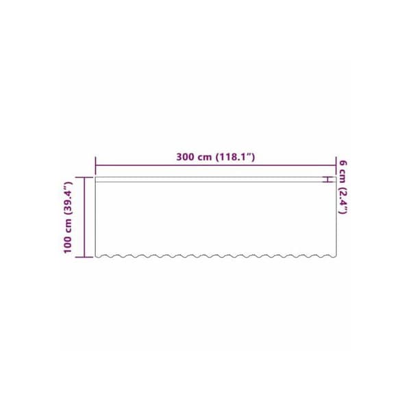 Spetsgardin - vidaXL - Vit - Polyester - 100x300 cm - Iris - Ljusfilterande - Maskintvättbar vid 40°C Vit
