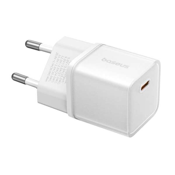 Laddare GaN5S, Typ-C, snabbladdning, 30 W - Gallium-nitrid Baseus (P10162504213-00) - Vit