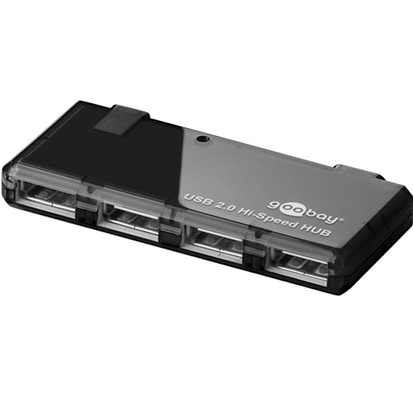 USB 2.0 Hub - WENTRONIC - 95670 - 4 portar - 0,4m - Svart