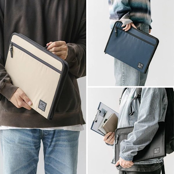 Ringke - Smart Zip Pouch för tablet / bärbar dator (upp till 13 tum) - Ljus beige beige