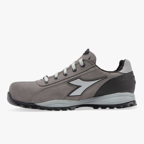 Arbetsskor - Diadora - GLOVE TECH LOW S3 - Perwanger-läder - Aluminiumtå 200J - Halkfria 75066 - grå ventil 42