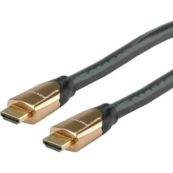 HDMI-kabel - ROLINE - Ultra HD - 9 m - Stöder 3D - Ethernet-kanal Svart