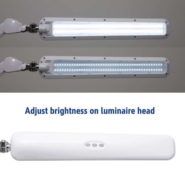 MAULcraft Skrivbordslampa LED - dimbar - bordsfäste - vit - metall - 1 styck - 98.5 x 8 x 52 cm - MAUL Vit