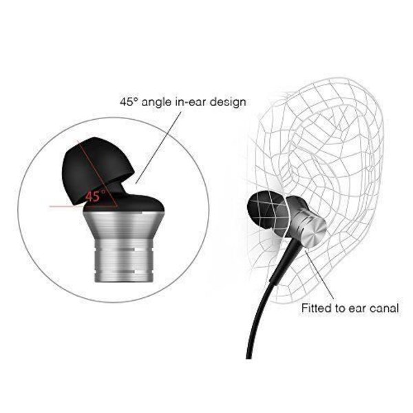 1Mer 1Plus Piston Classic In-Ear-hörlurar med mikrofon och fjärrkontroll Rose Gold - E1009-SIL