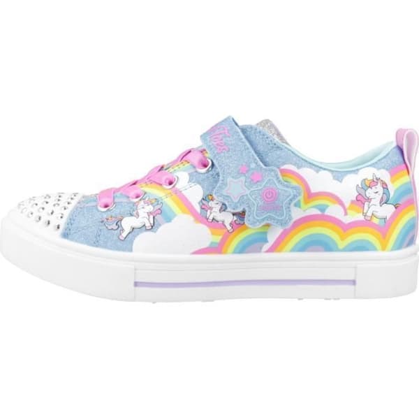 SKECHERS Twinkle Toes Twinkle Spark — Flickskor blå, syntetisk, textilfoder Blå 34