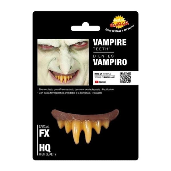 VAMPYR TANDER BÖJDA ÅTERANVÄNDBARA VUXEN Vit Vit