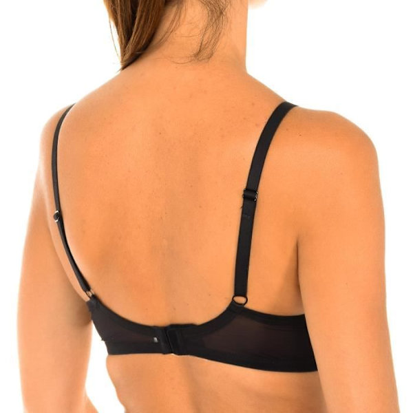 Klassisk BH - Playtex - Elegance - Utan byglar - Spets och sidenmusselin Svart 100°C