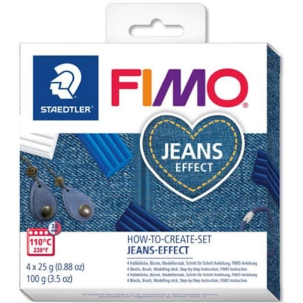 Fimo box - FIMO - Jeanseffekt - Polymerlera kit för att skapa jeanseffekter Jeanseffekt