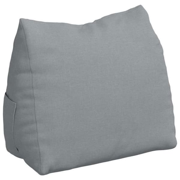 Vidaxl ljusgrå ryggkudde 60 x 20 x 50 cm - avtagbart överdrag, polyesterfyllning Ljusgrått