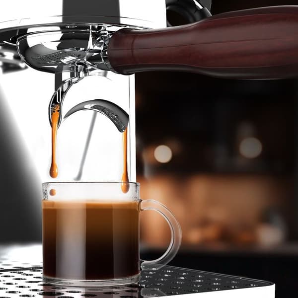 Cecotec Professionell Espressomaskin Barista Baristeo Brava. Förinfusionssystem för optimal extraktion. Grå