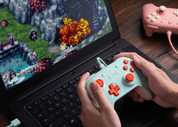 Joystick - 8bitdo - 82CD-JP - Trådbunden - Kompatibel med PC och Android - Metallspakar