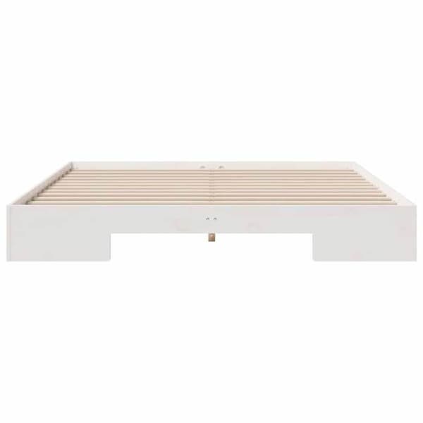 vidaXL Sängram Vit 200 x 200 cm 873017