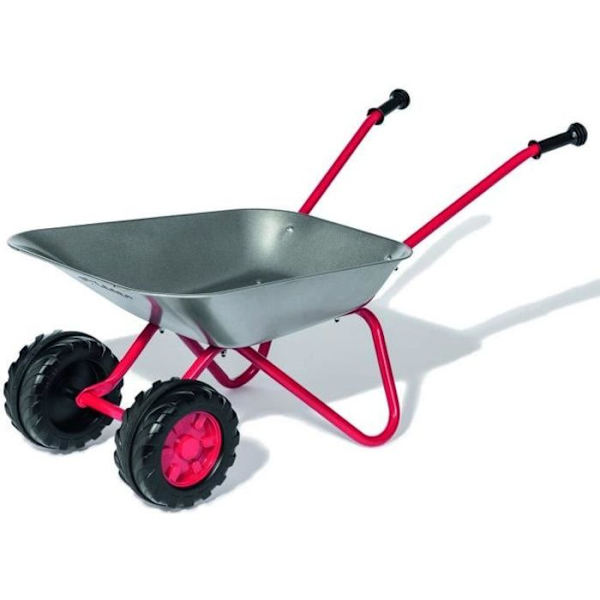 2-hjulig metall skottkärra för barn - ROLLY TOYS - Pojke och flicka - Från 30 månader - Grå och rosa Grå och rosa