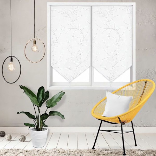 Ett par 60x120 cm OSAKA brise bise, av Soleil d'Ocre Vit