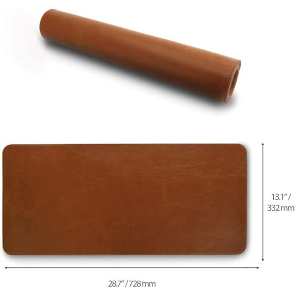 Londo lädermusmatta - extra stor storlek (läder, ljusbrun) OTTO274 - OT-PuLet-XL