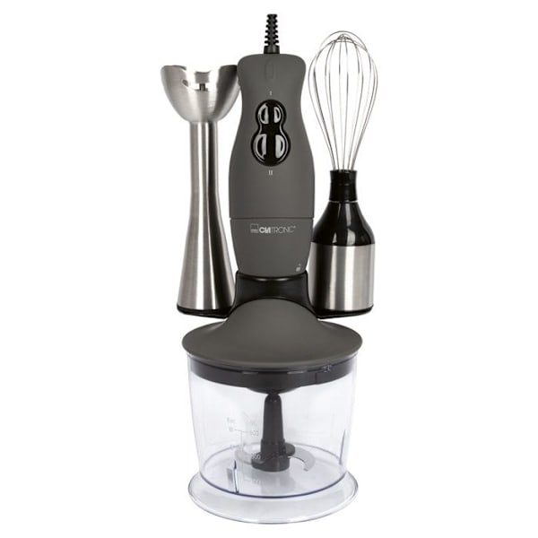 Mixerstav 3 i 1 - CLATRONIC - SMS3777 - Avtagbar Rostfri - Köttkvarn 0,5L - Visp Rostfri