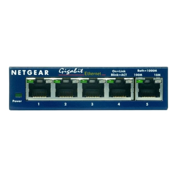 NETGEAR GS105GE Metal Switch 5 ohanterade portar ProSAFE, livstidsgaranti Perfekt för små och medelstora företag och VSE:er