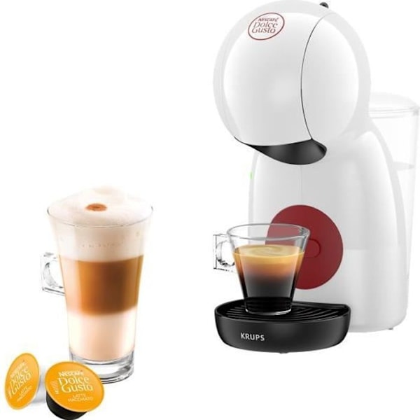 Kaffemaskin - KRUPS - Piccolo XS - Tank 0,8 L - Intuitiv kapselhållare - 15 bar Vit