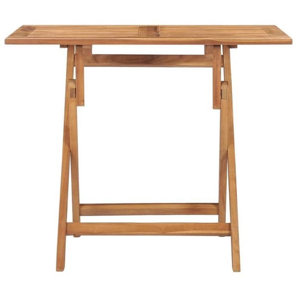 vidaXL Fällbart trädgårdsdiningbord 90x60x75 cm Solid teakträ 315445